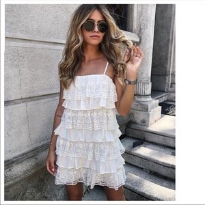 Zara | Dresses | Zara White Ruffle Mini 